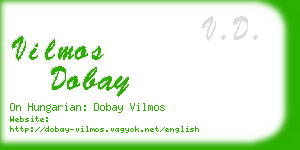 vilmos dobay business card